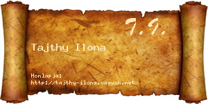 Tajthy Ilona névjegykártya